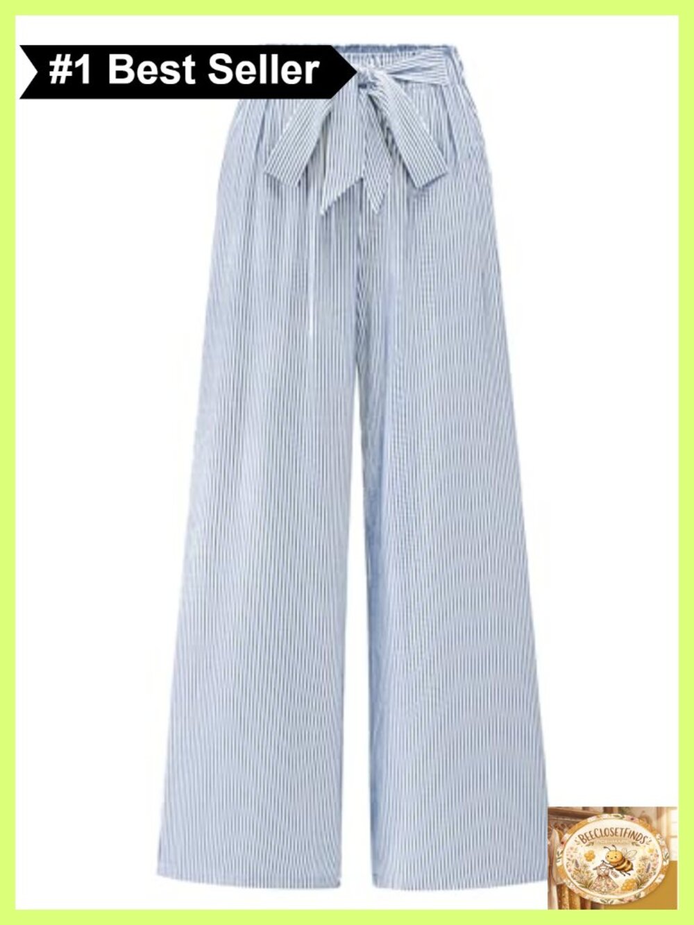 Wide Leg Palazzo Pants Women High Waisted Tie Knot Flowy Work Trousers